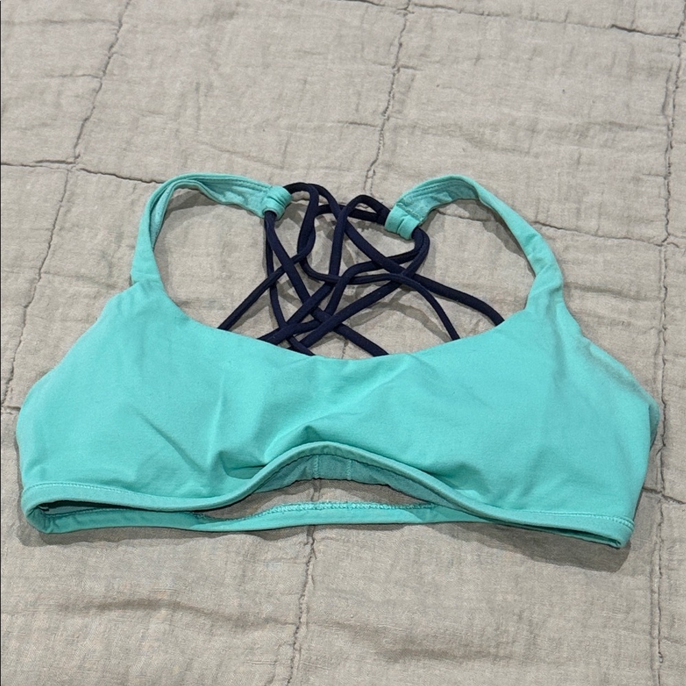 Lululemon Athletica Teal and Dark Blue Sports Bra size 8